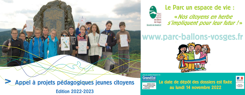 Appel à projets pédagogiques 2022-2023 du Parc des Ballons des Vosges